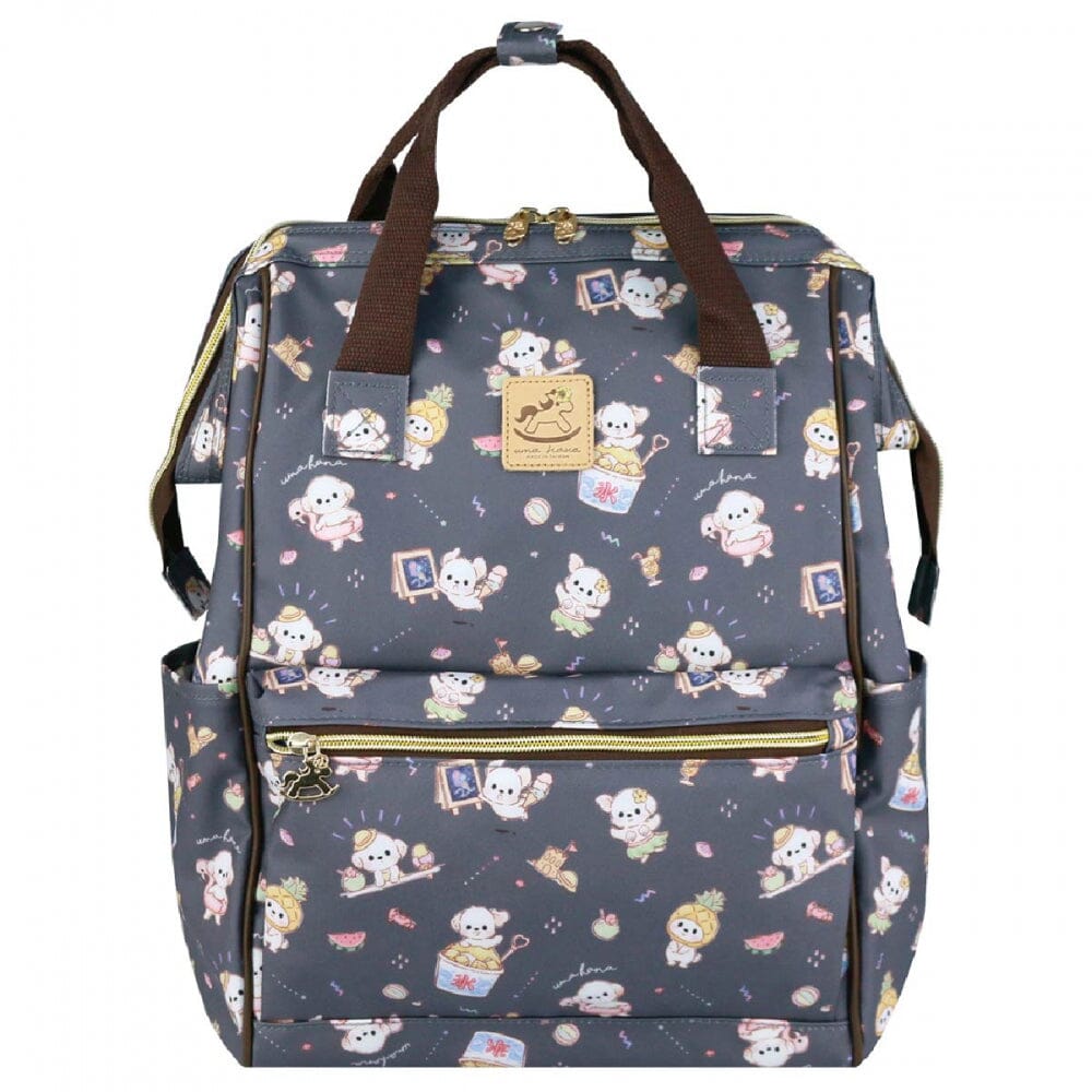 Gray Summer Tails Large Opening Backpack Backpack Tworgis 