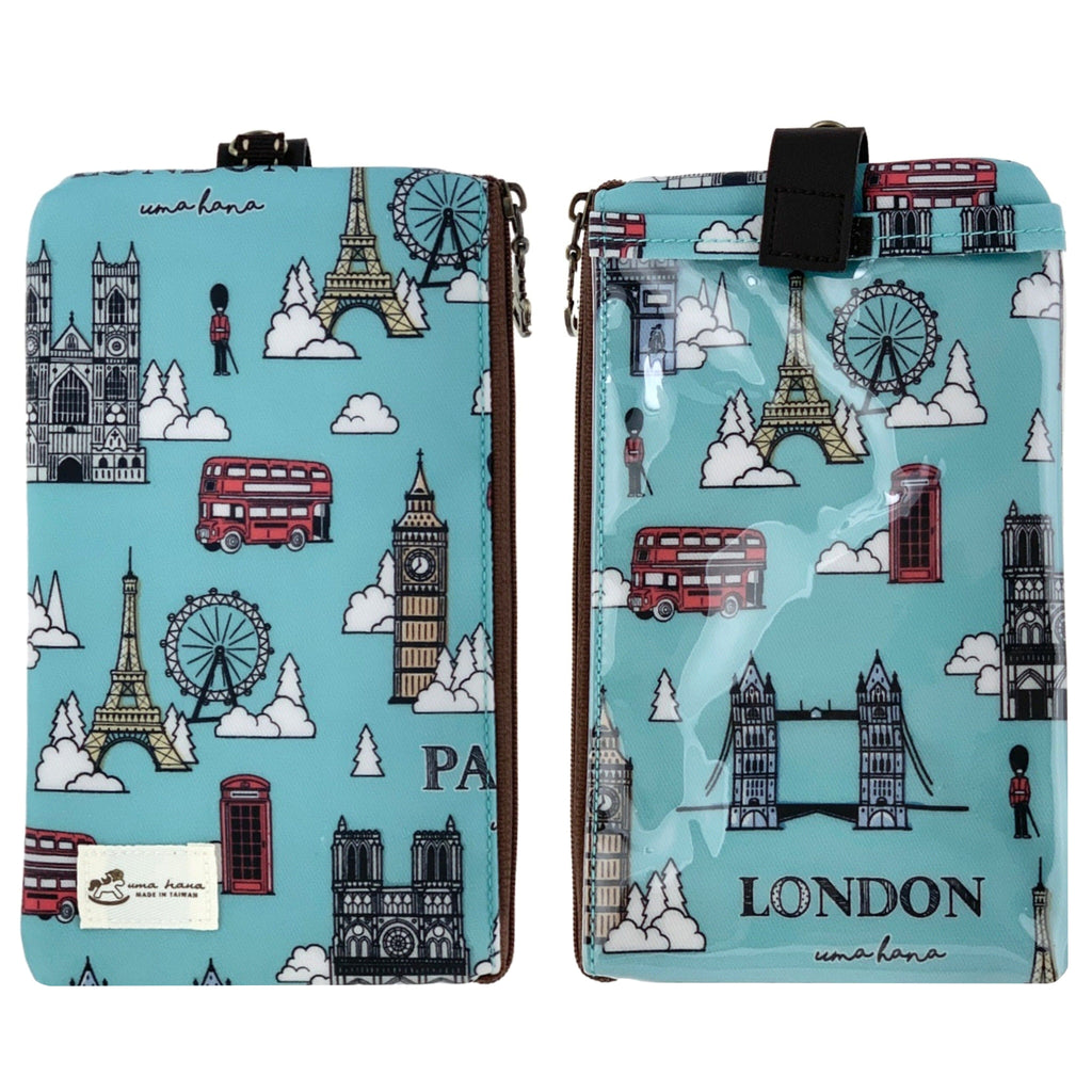 Green London Paris Phone Pouch Phone Pouch Tworgis 