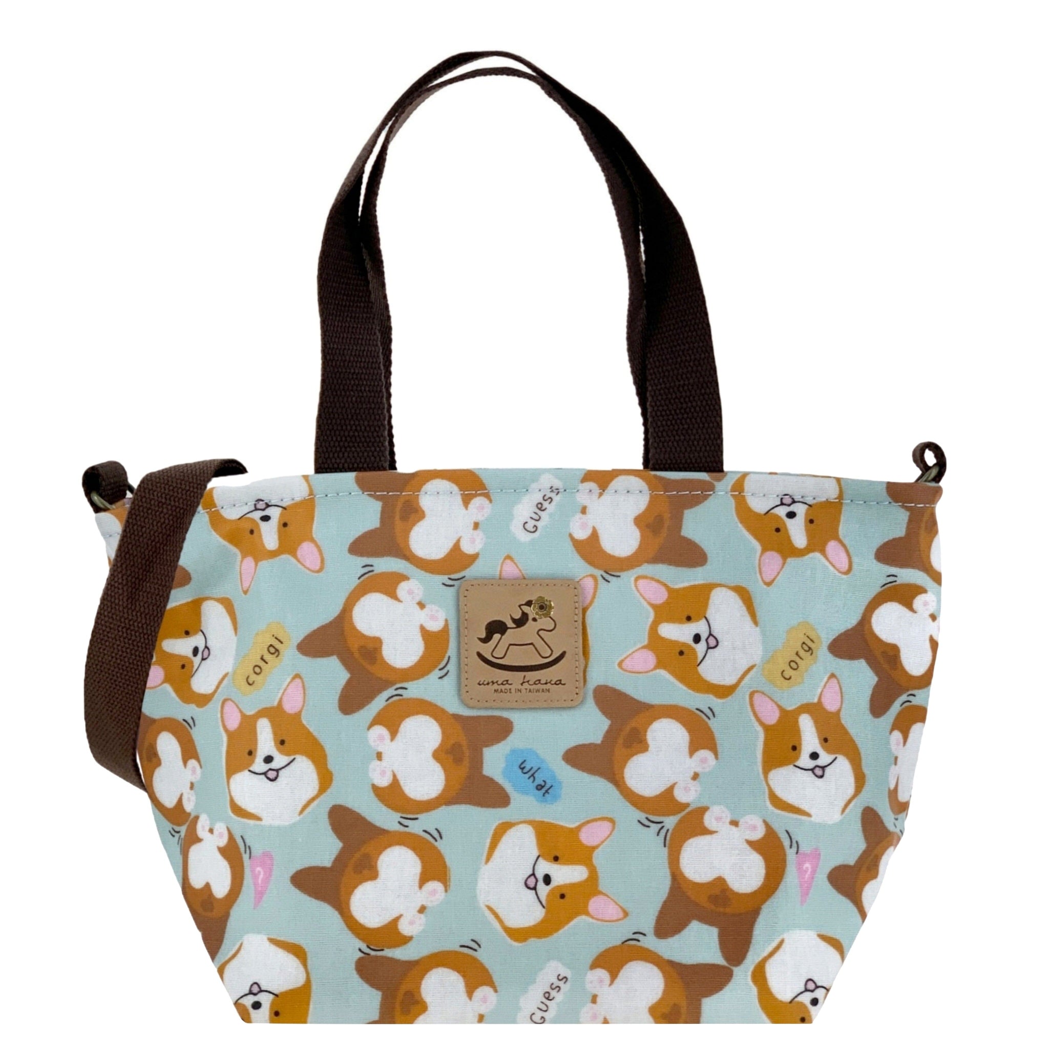 Honeydew Green Corgi Momo Mini Travel Tote Tote Tworgis 