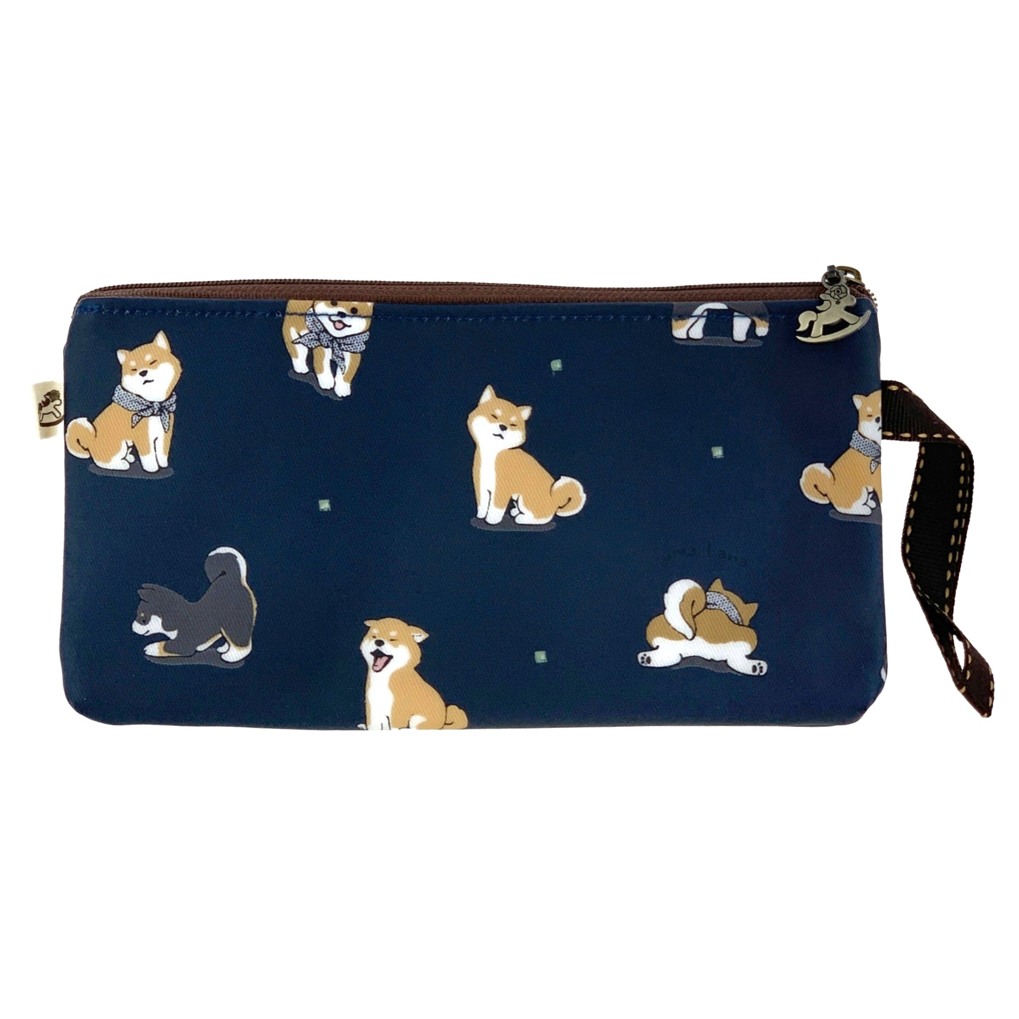 Navy Blue Shiba Inu Long Coin Purse Long Coin Purse Tworgis 