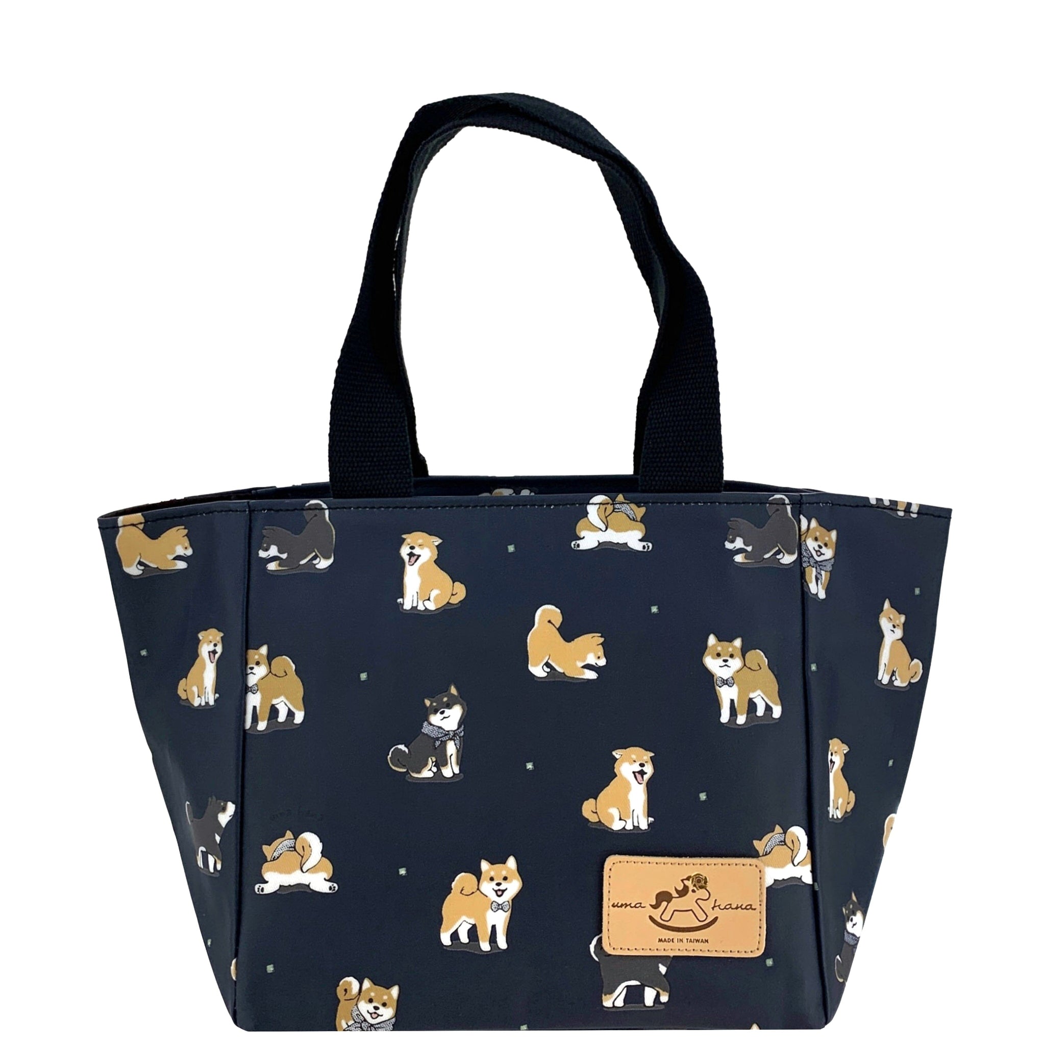 Navy Blue Shiba Inu Square Handbag Handbag Tworgis 