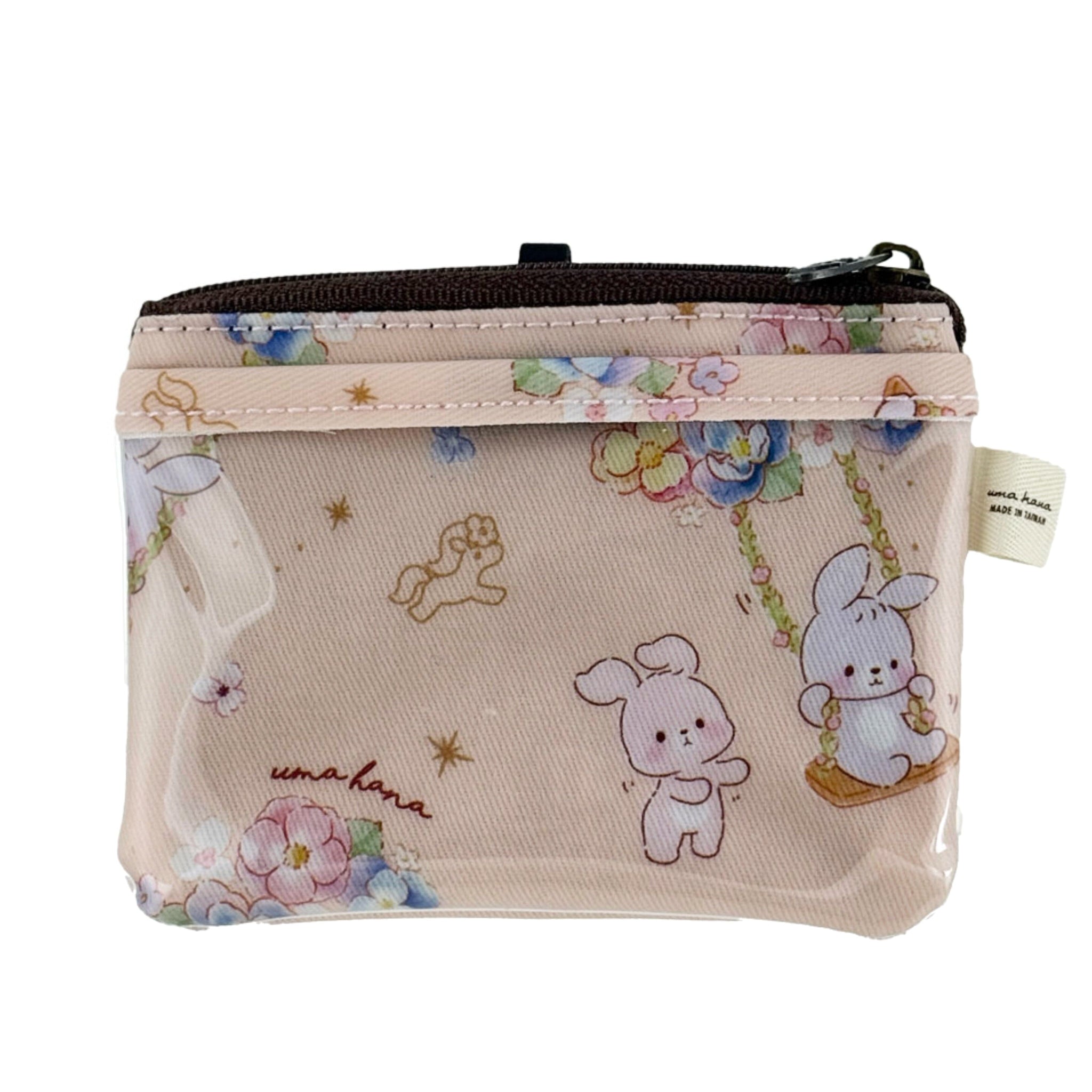 Peach Spring Bunnies Card & Coin Purse Card & Coin Purse Tworgis 