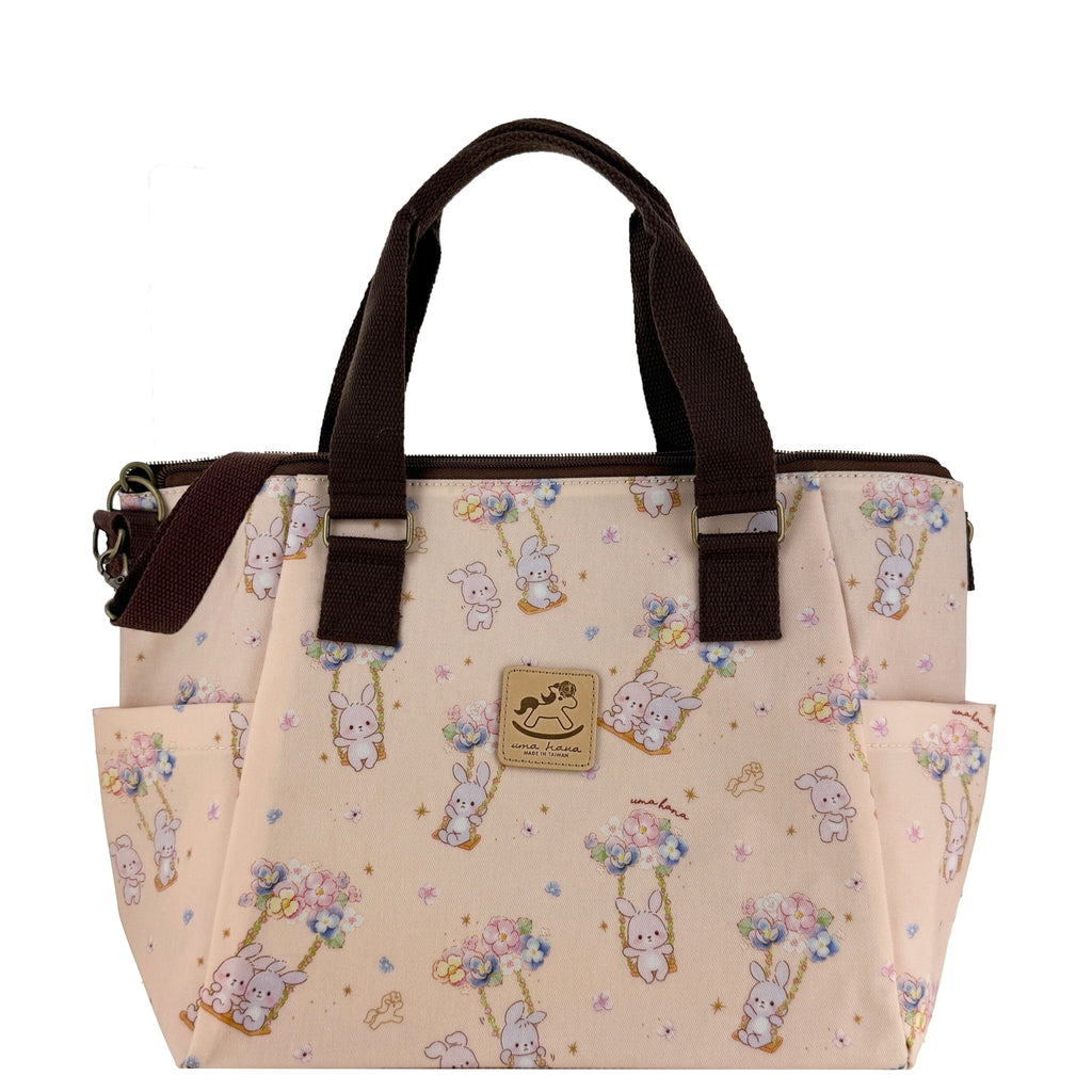 Peach Spring Bunnies Porlena Shoulder Bag Tote Tworgis 