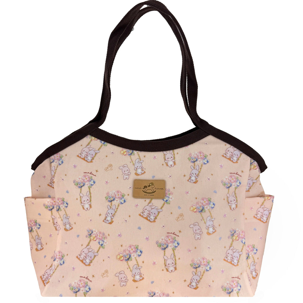 Peach Spring Bunnies Trapeze Shoulder Tote Tote Tworgis 