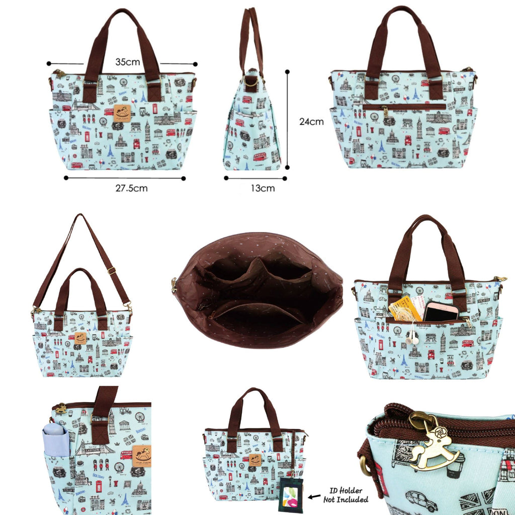 Periwinkle Blue Meow Cat Porlena Bag Tote Tworgis 