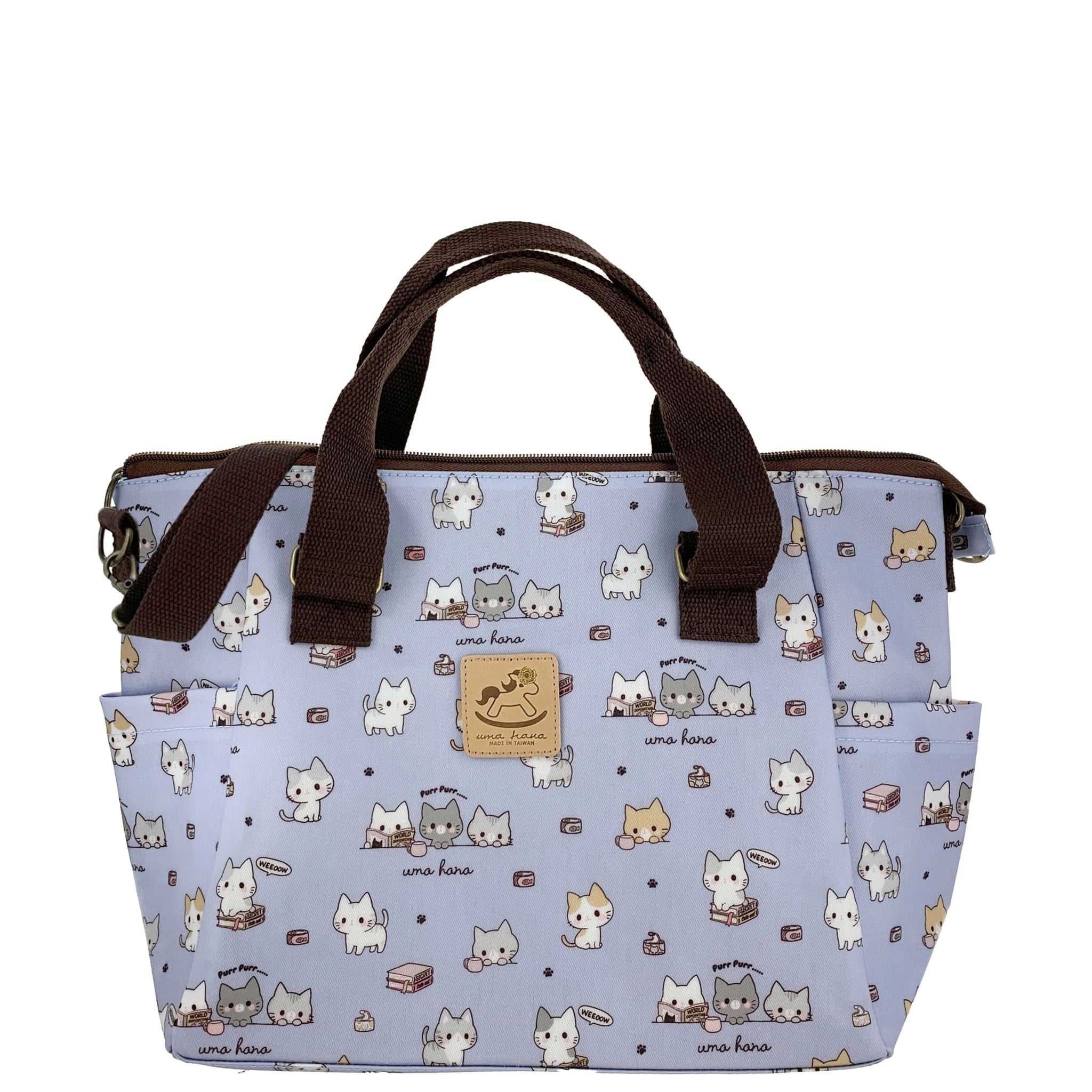 Periwinkle Blue Meow Cat Porlena Bag Tote Tworgis 