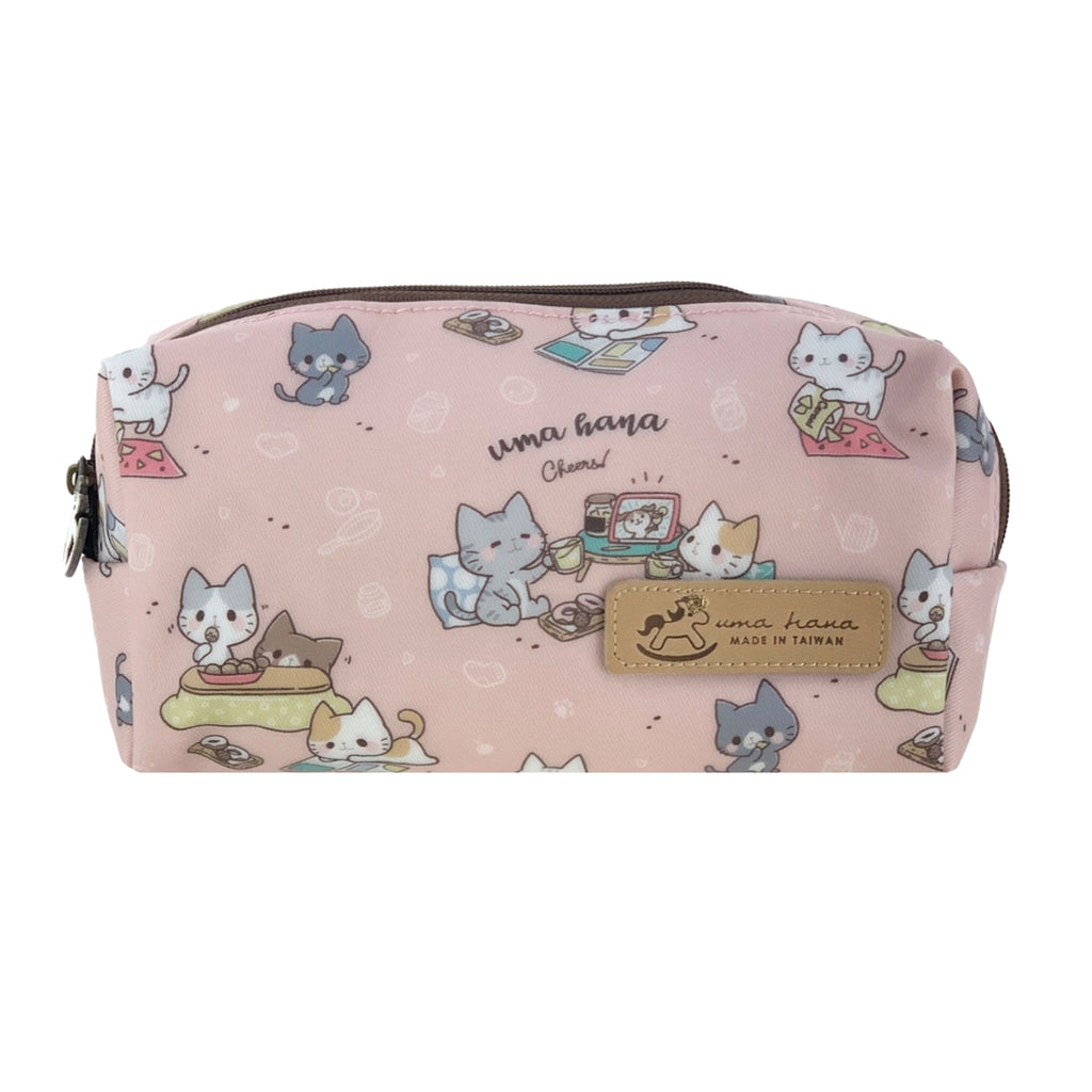 Pink Cozy Cats Rectangle Cosmetic Bag Cosmetic Bag Tworgis 
