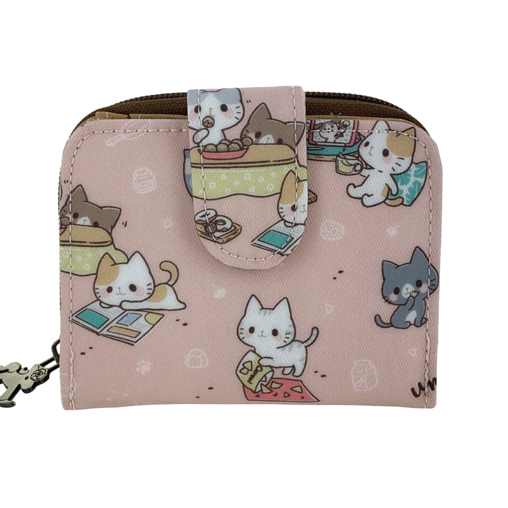 Pink Cozy Cats Short Wallet Wallet Tworgis 