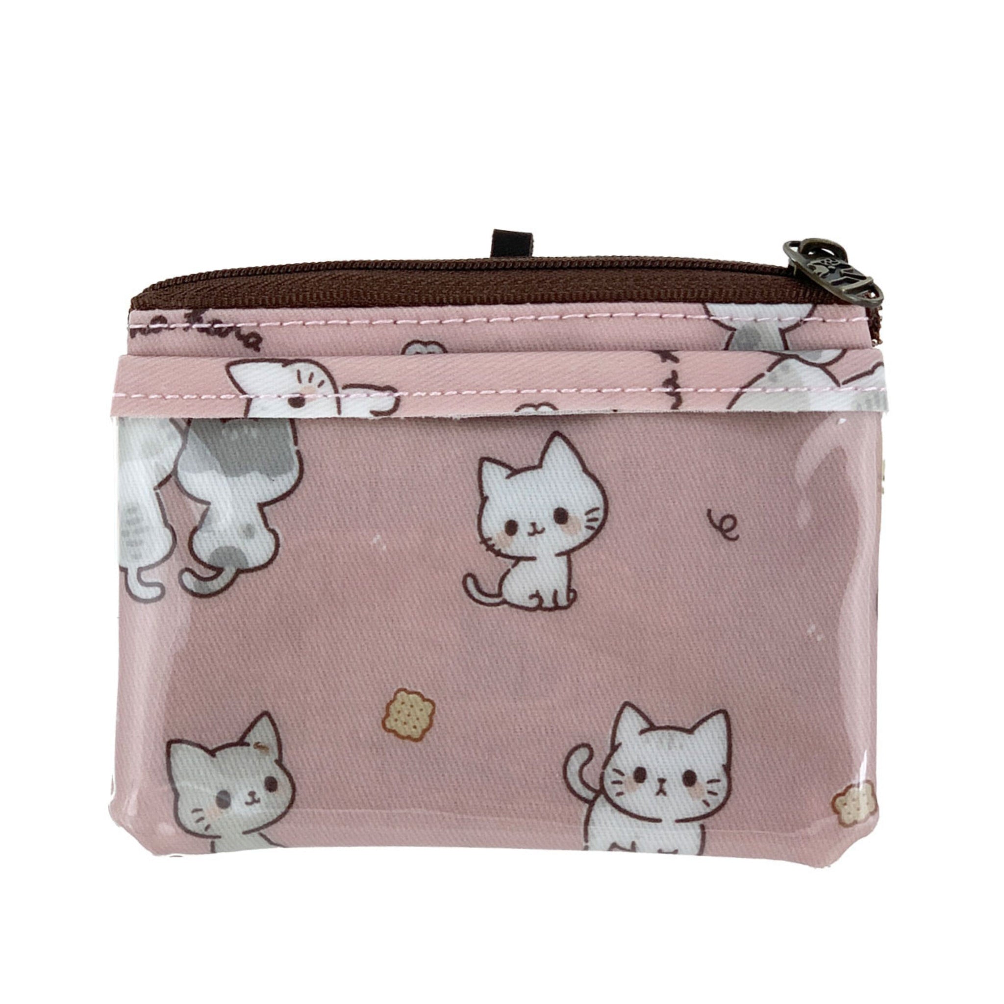 Pink Crumbs & Kittens Meow Cat Card & Coin Purse