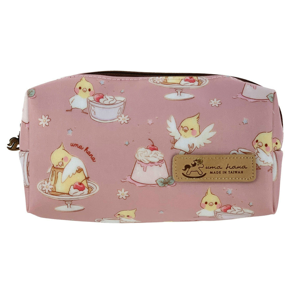 Pink Parrot Rectangle Cosmetic Bag