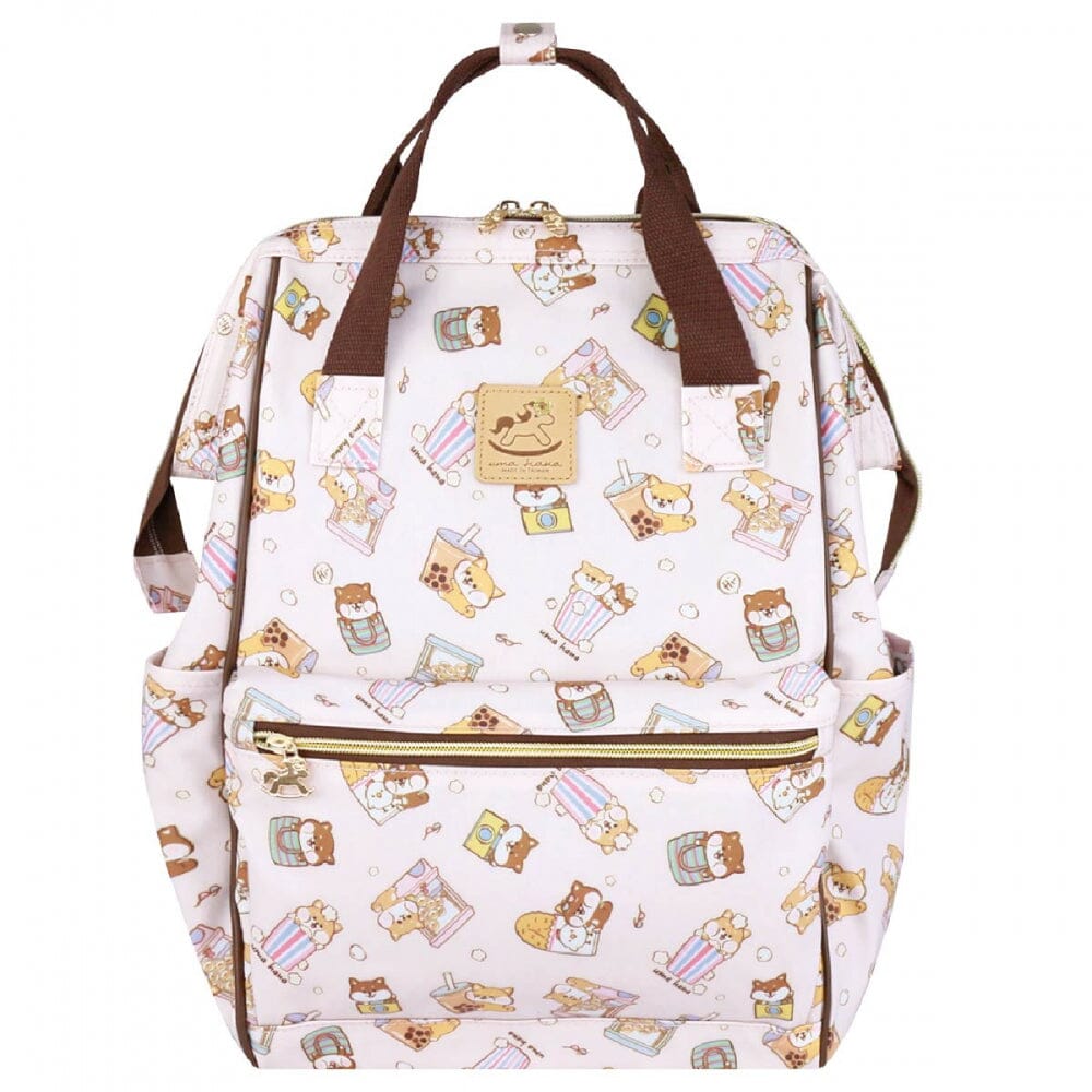 Pink Shiba Snacks Large Opening Backpack – Tworgis