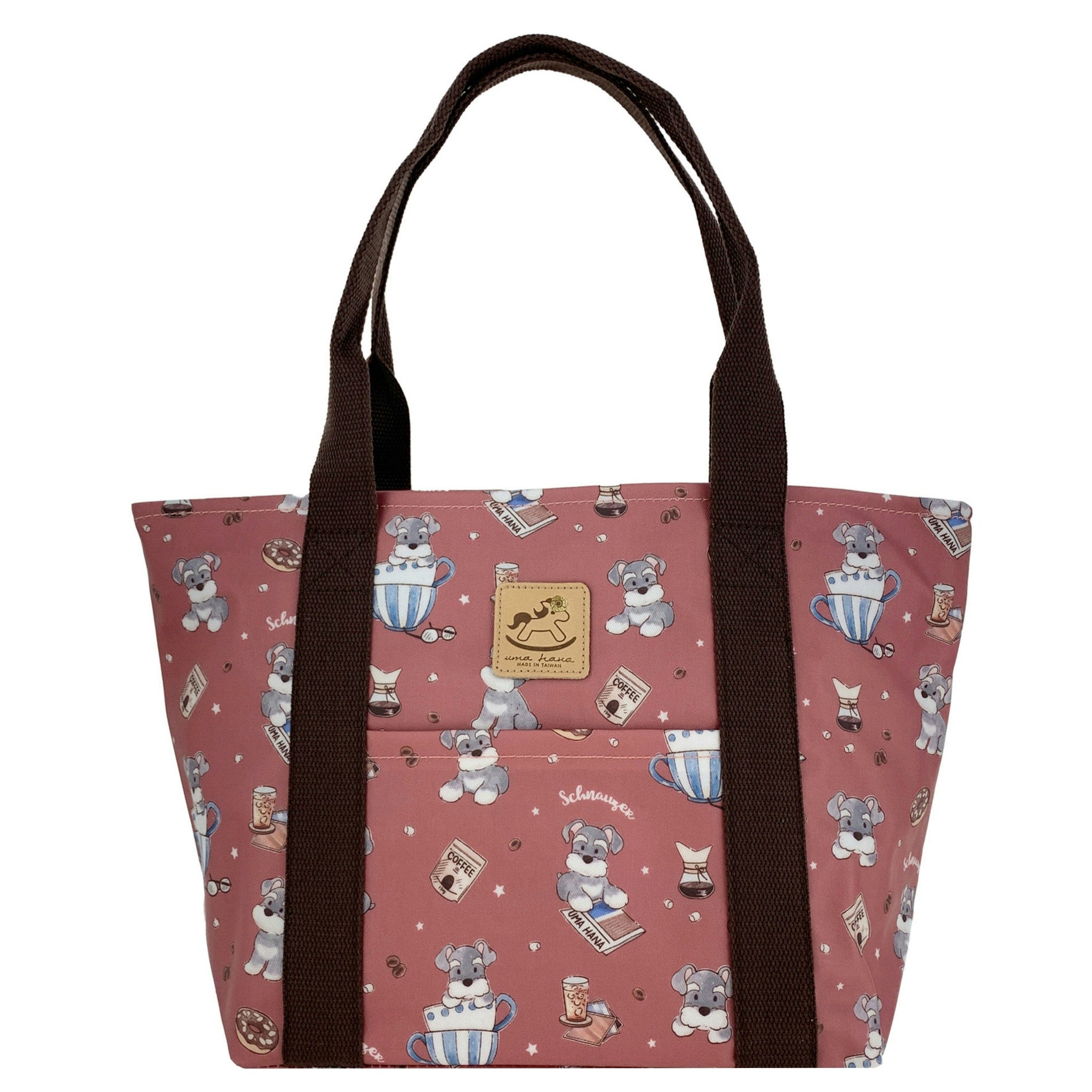 Pink Sunrise Schnauzers Dumpling Tote Tote Tworgis 