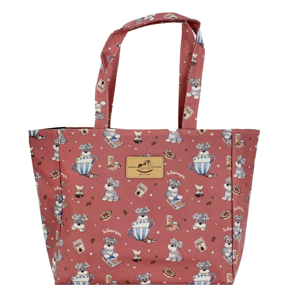 Pink Sunrise Schnauzers Medium Tote Tote Tworgis 