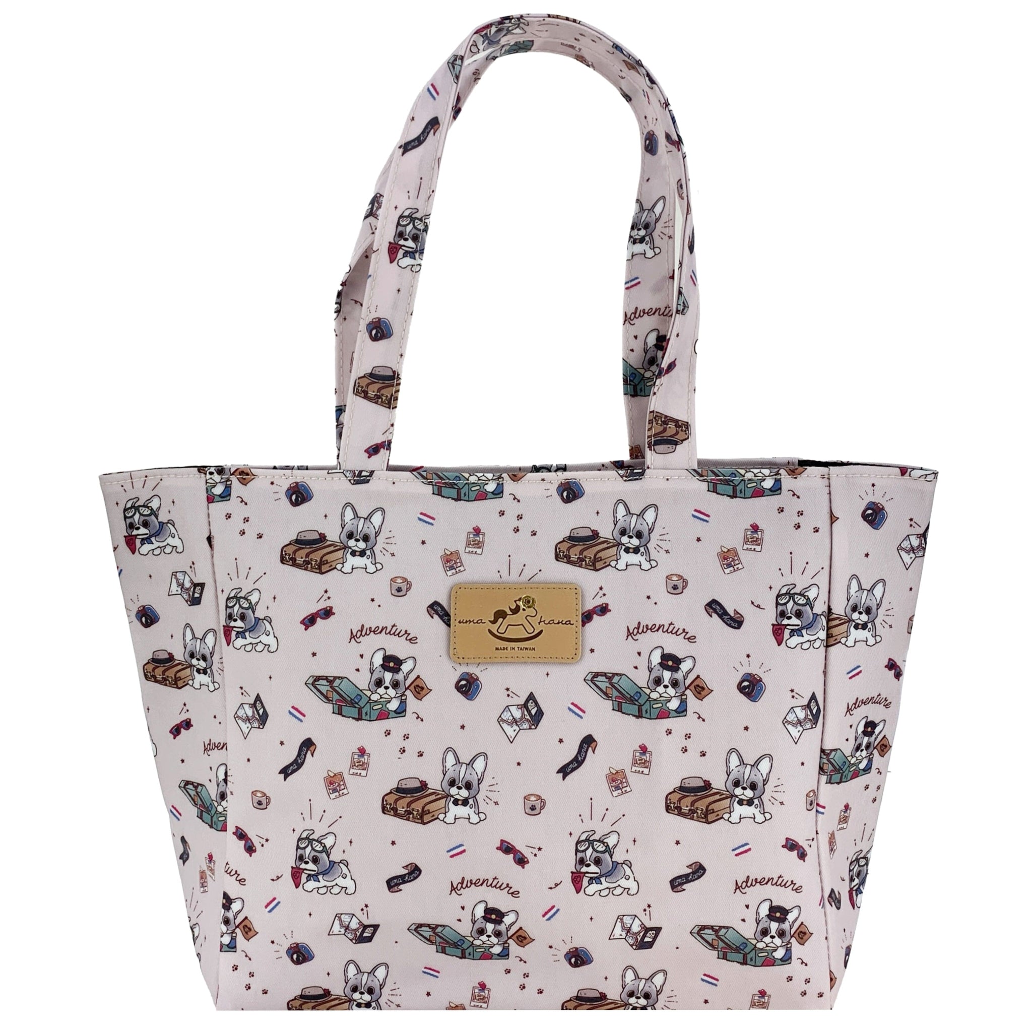 Pink Travel Frenchie Medium Tote Tote Tworgis 