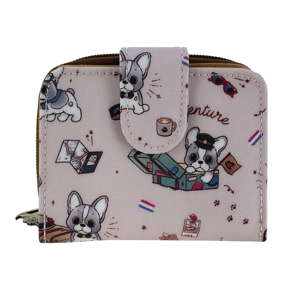 Pink Travel Frenchie Short Wallet Wallet Tworgis 
