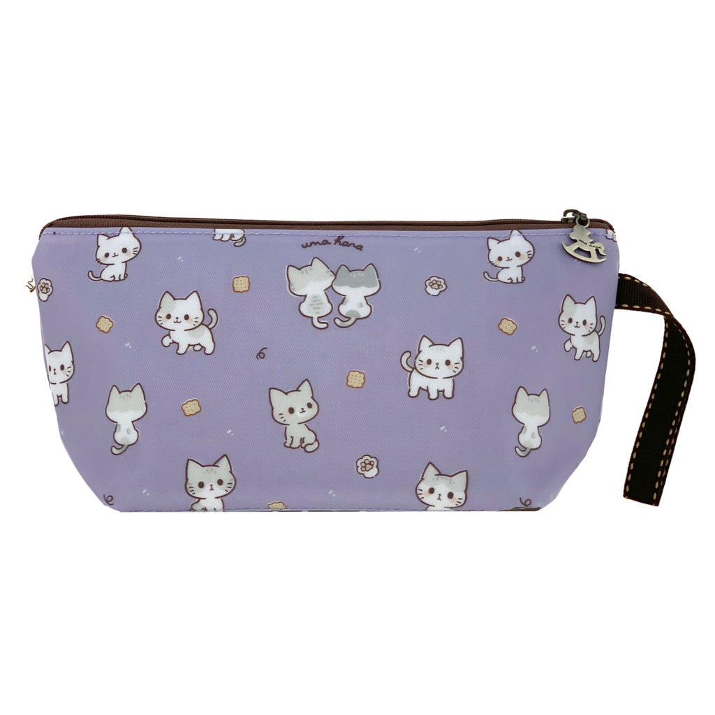 Purple Crumbs & Kittens Dumpling Cosmetic Bag Cosmetic Bag Tworgis 