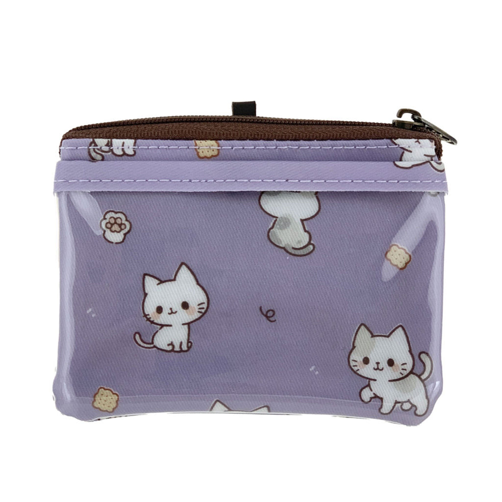 Purple Crumbs & Kittens Meow Cat Card & Coin Purse