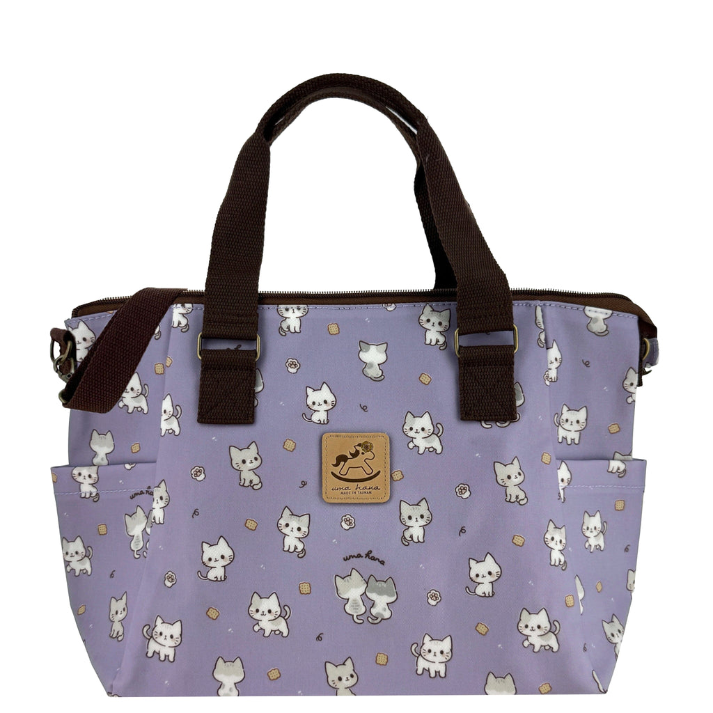 Purple Crumbs & Kittens Porlena Shoulder Bag Tote Tworgis 