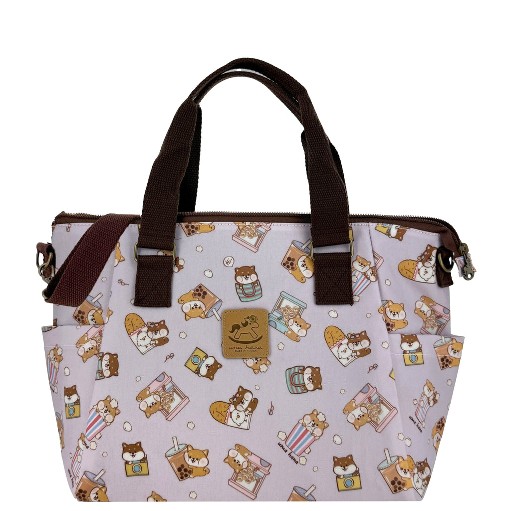 Purple Shiba Snacks Porlena Shoulder Bag Tote Tworgis 