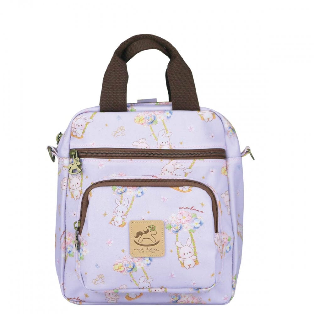 Purple Spring Bunnies Multifunctional Toast Bag Triple Usage Bag Tworgis 