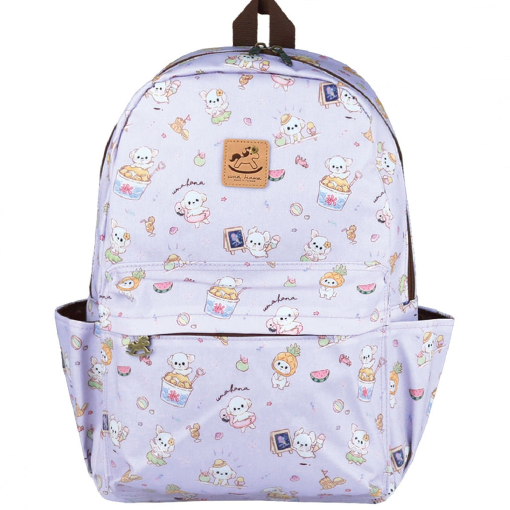 Purple Summer Tails Large Backpack Backpack Tworgis 