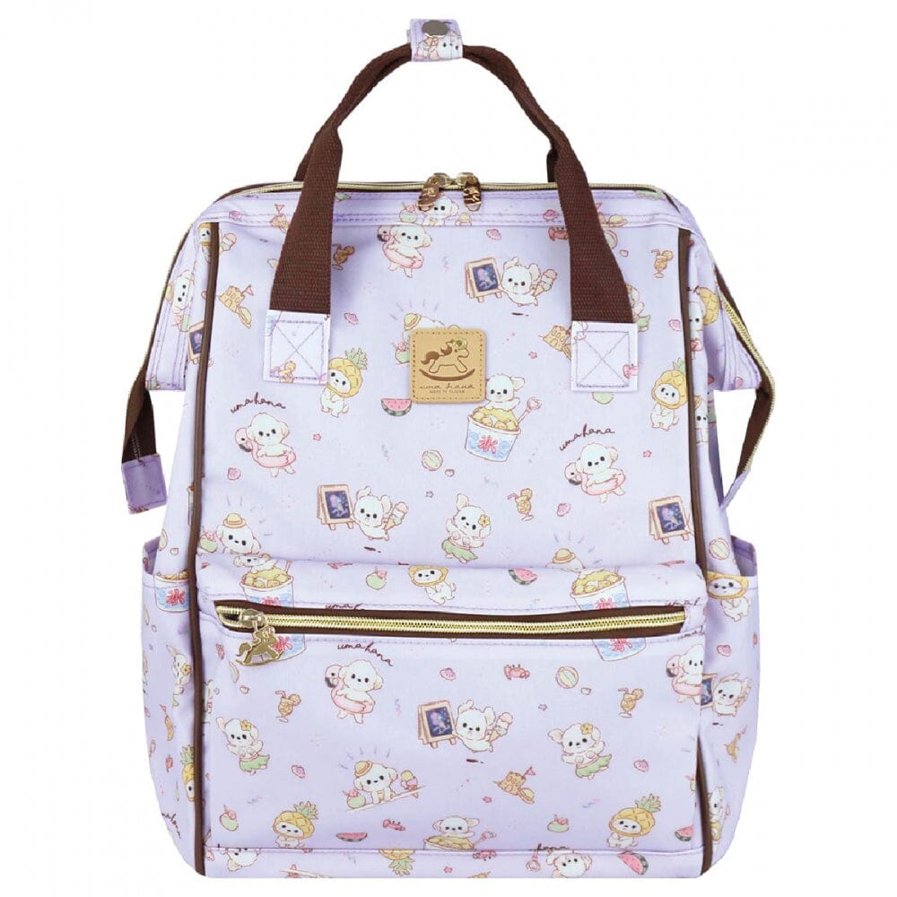 Purple Summer Tails Large Opening Backpack Backpack Tworgis 