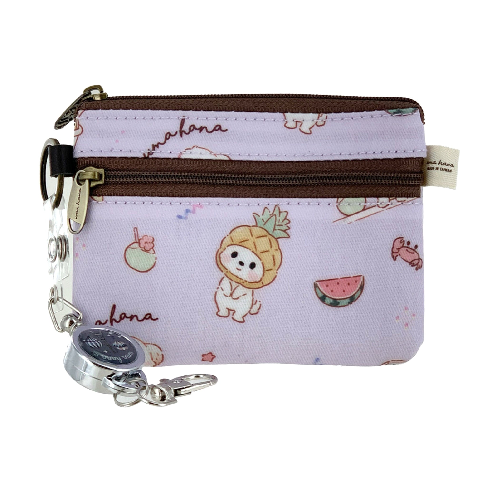 Purple Summer Tails Retractable Coin Purse Retractable Coin Purse Tworgis 