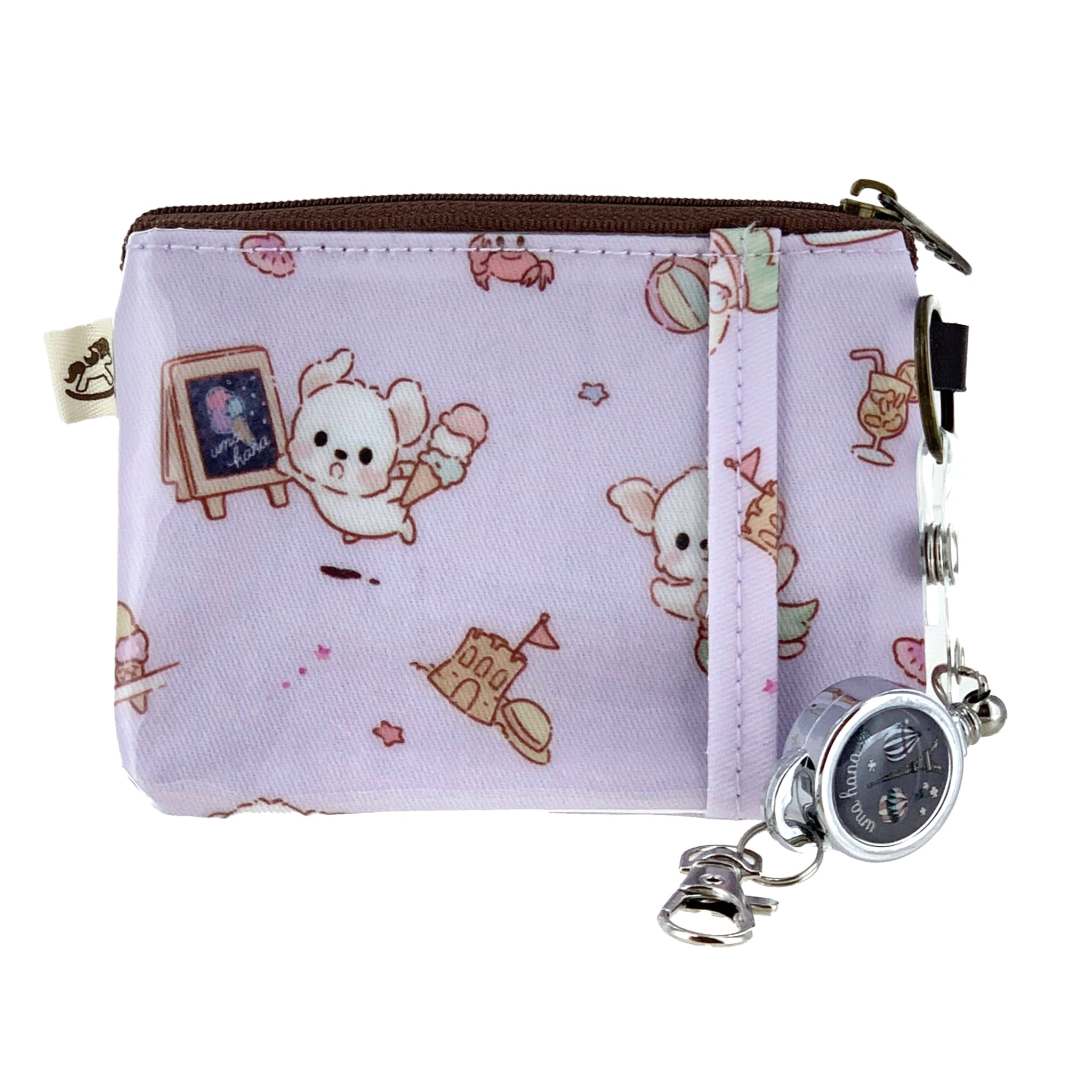 Purple Summer Tails Retractable Coin Purse Retractable Coin Purse Tworgis 