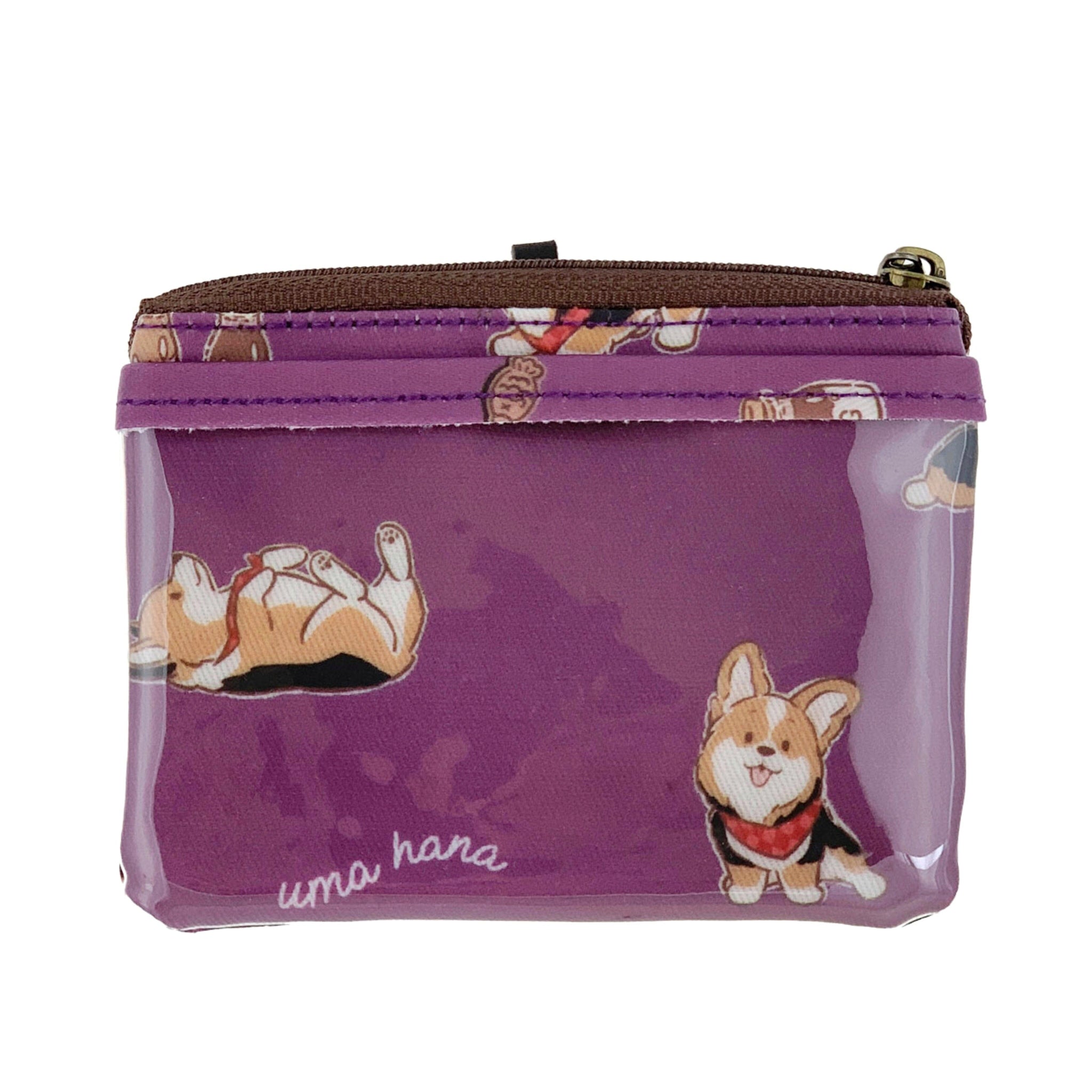 Purple Tricolor Corgi Card & Coin Purse Card & Coin Purse Tworgis 