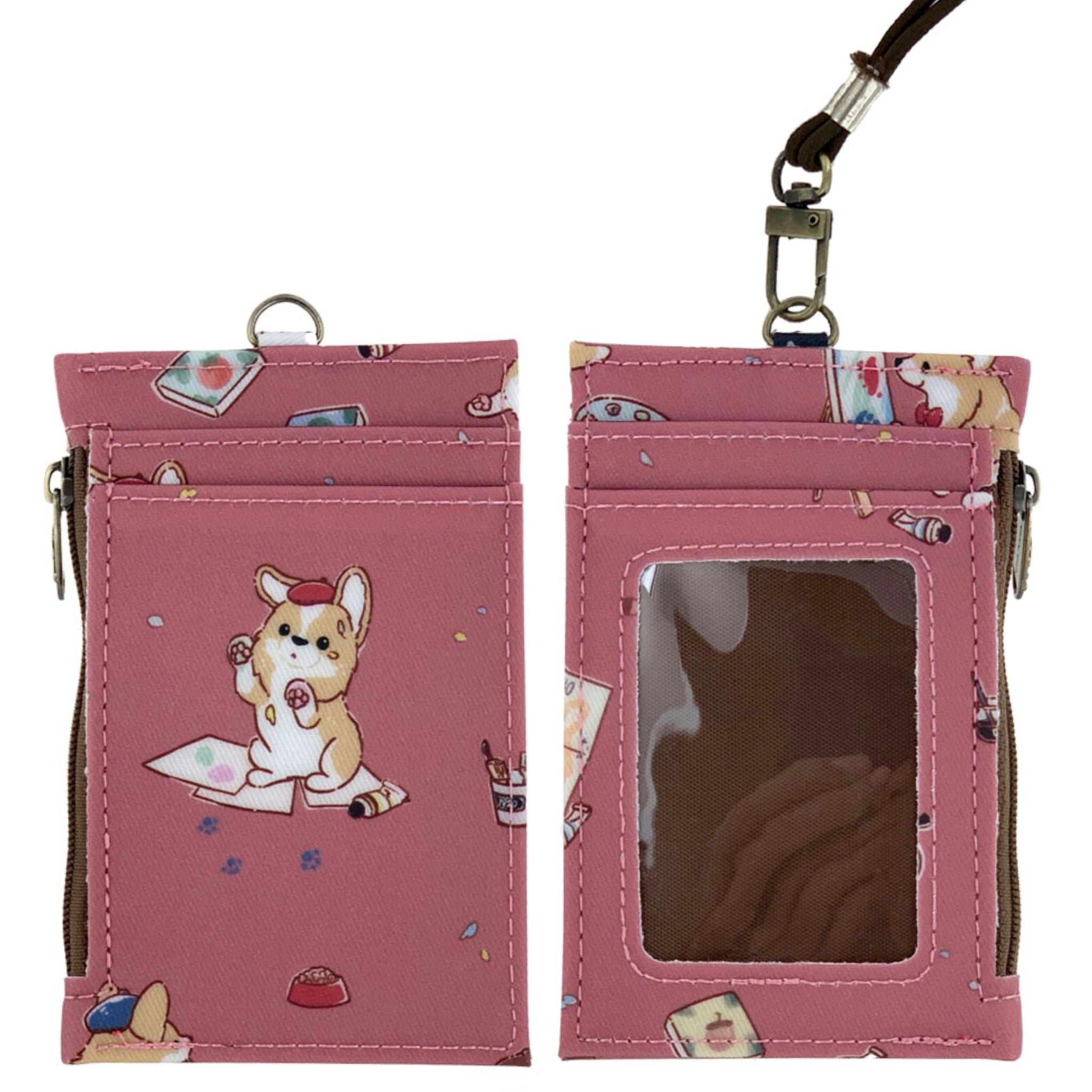 Red Color Me Corgi Stretchy ID Holder – Tworgis