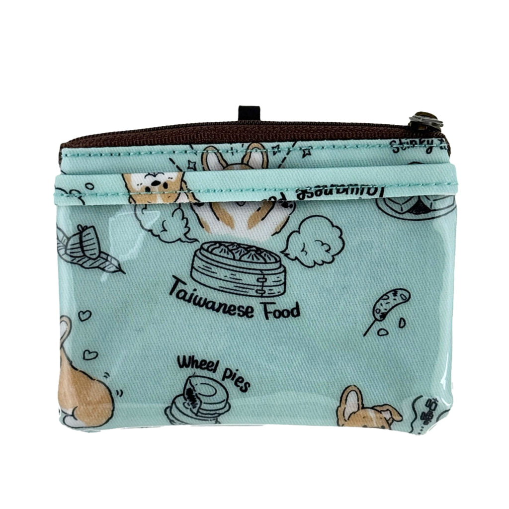 Teal Corgi Noms Card & Coin Purse Card & Coin Purse Tworgis 