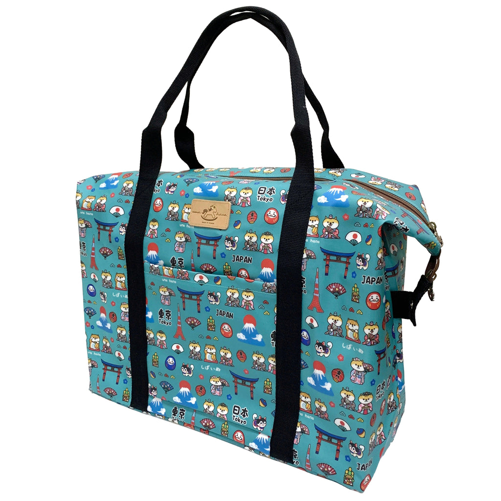 Teal Green Shiba Japan Extra Large Travel Tote Tote Tworgis 