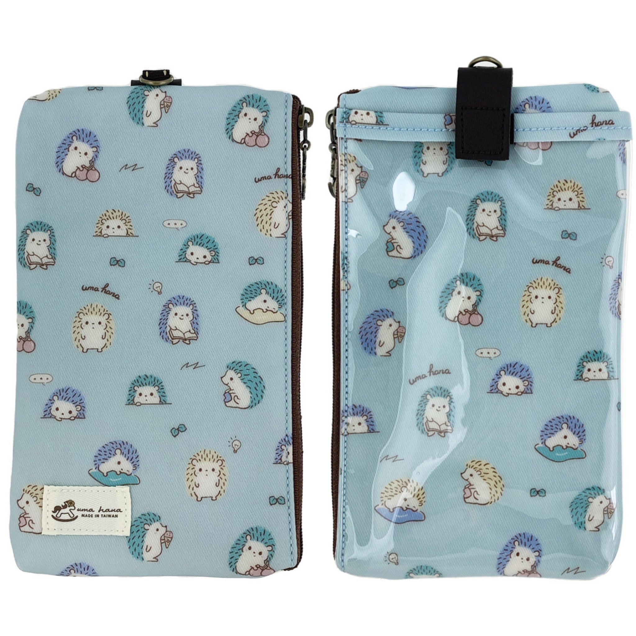 Baby Blue Hedgehog Phone Pouch