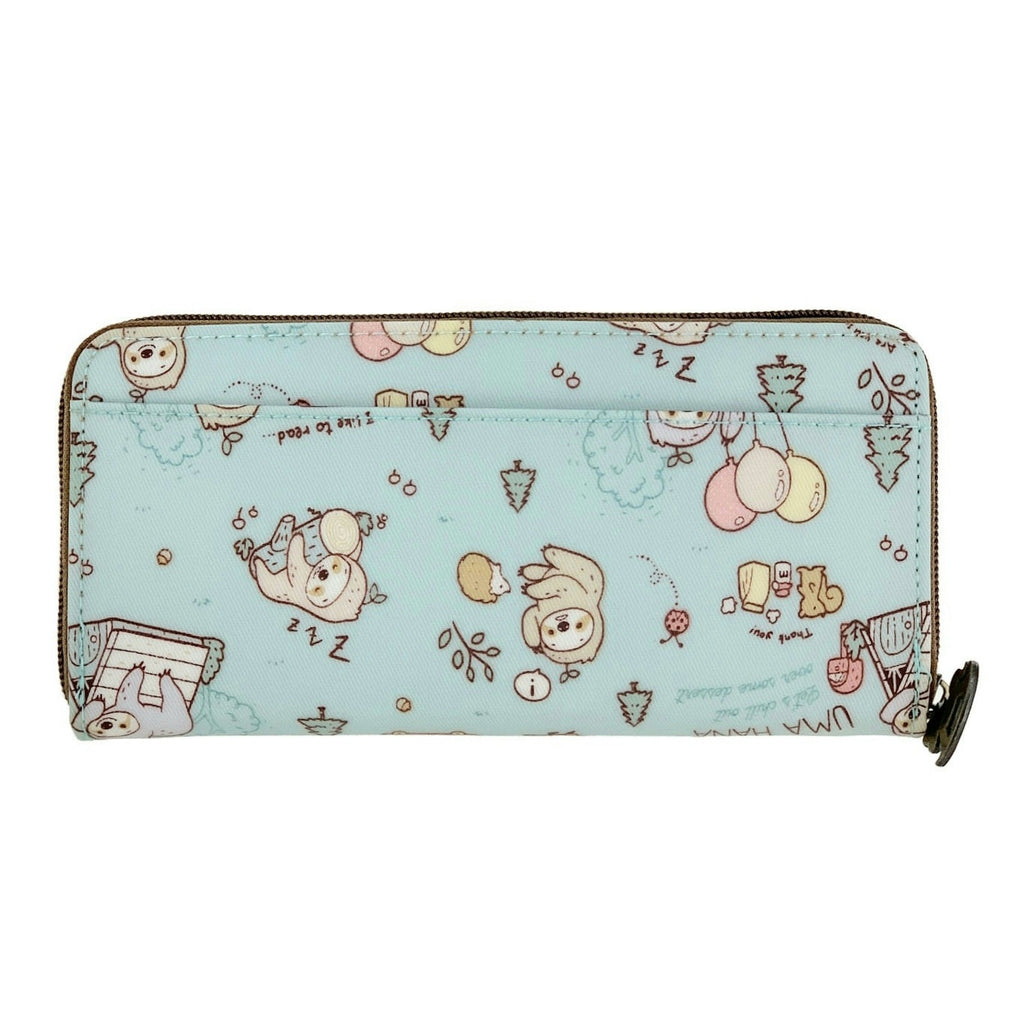 Baby Blue Sloth Long Wallet