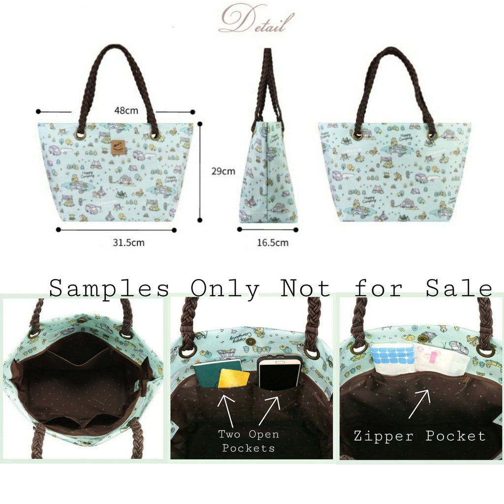 Baby Blue Taiwan Love Woven Shoulder Tote Tote Tworgis 