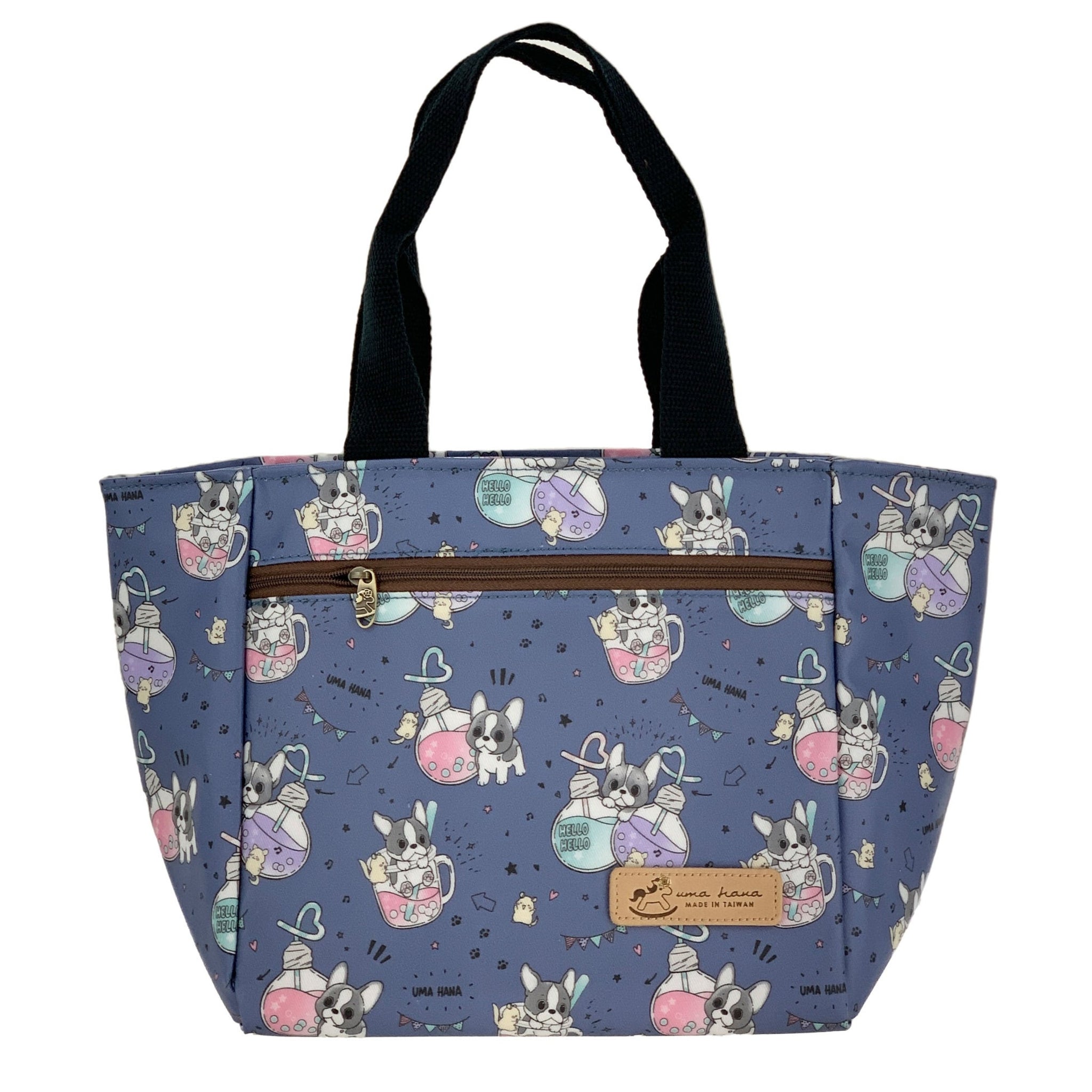 Blue Boba Frenchie Insulated Lunch Tote