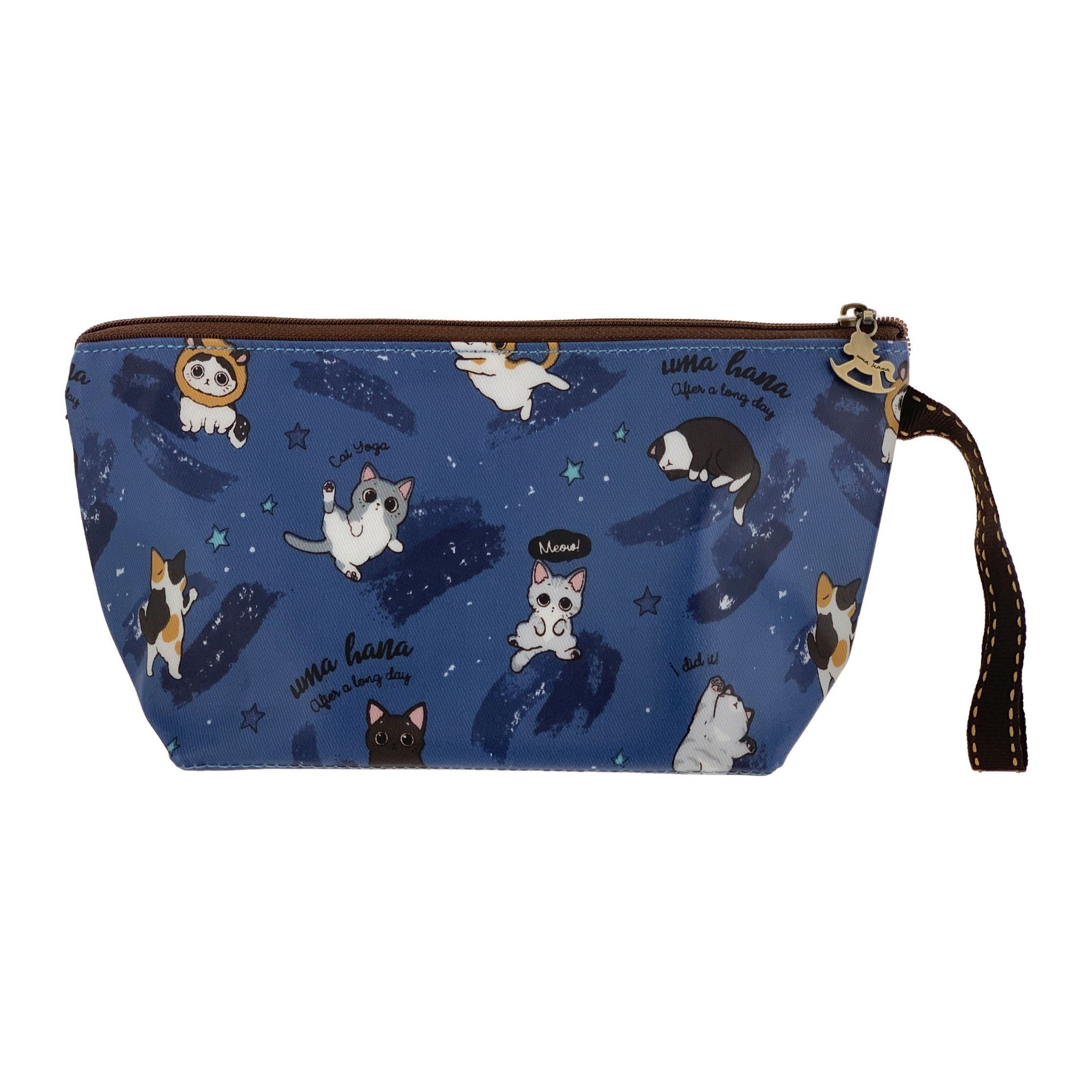 Blue Cat Yoga Dumpling Cosmetic Bag Cosmetic Bag Tworgis 