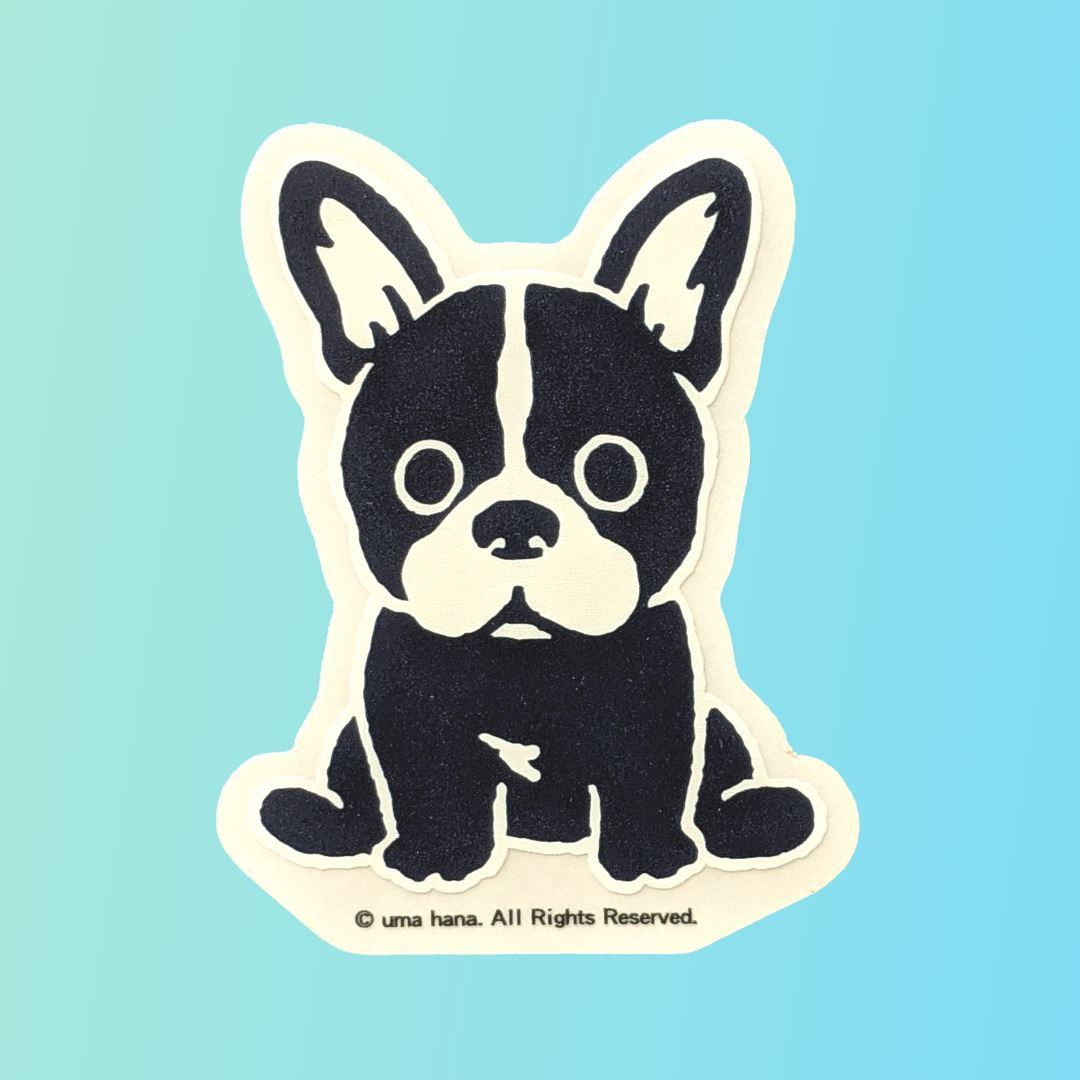 Blue French Bulldog Sticker Sticker Tworgis 
