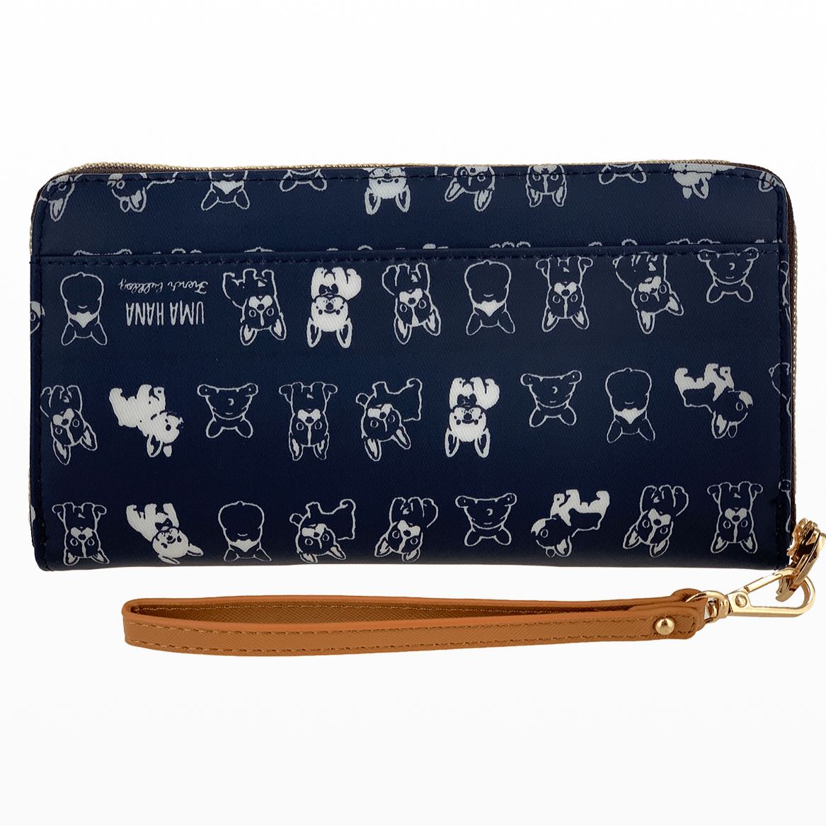 Blue French Bulldog Zipper Long Wallet Wallet Tworgis 