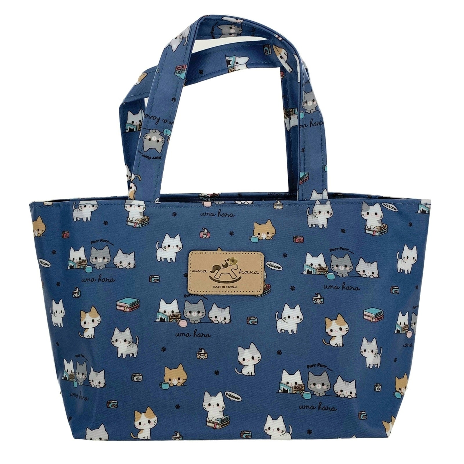 Blue Meow Cat Small Handbag