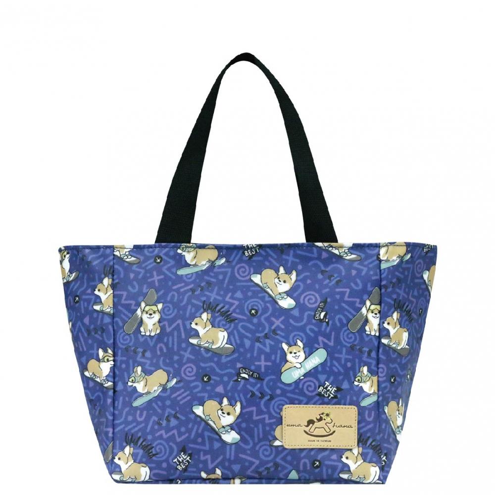 Blue Snow Corgi Square Handbag Handbag Tworgis 