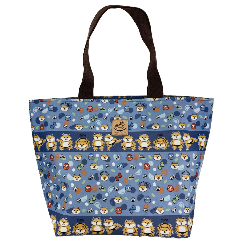 Blue Sumo Shiba Large Travel Tote