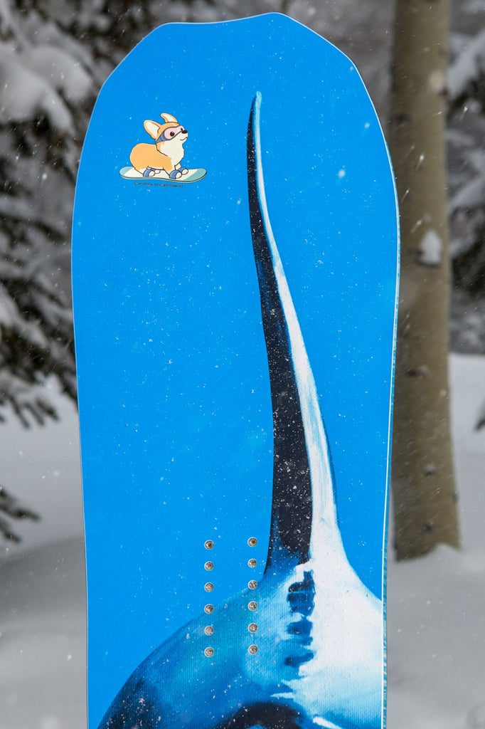 Corgi Riding Snowboard Sticker Sticker Tworgis 