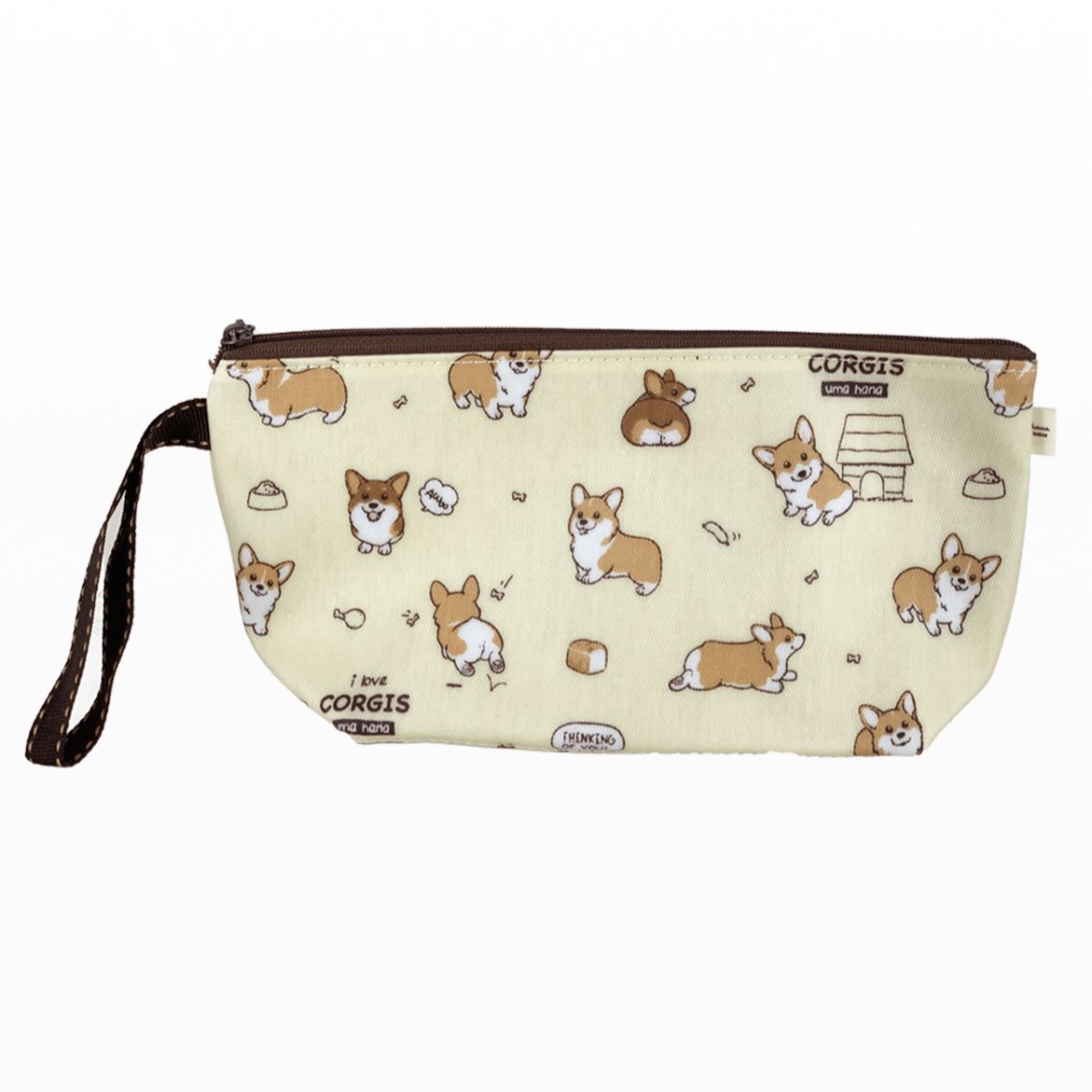 Cream Corgi Puppy Dumpling Cosmetic Bag Cosmetic Bag Tworgis 