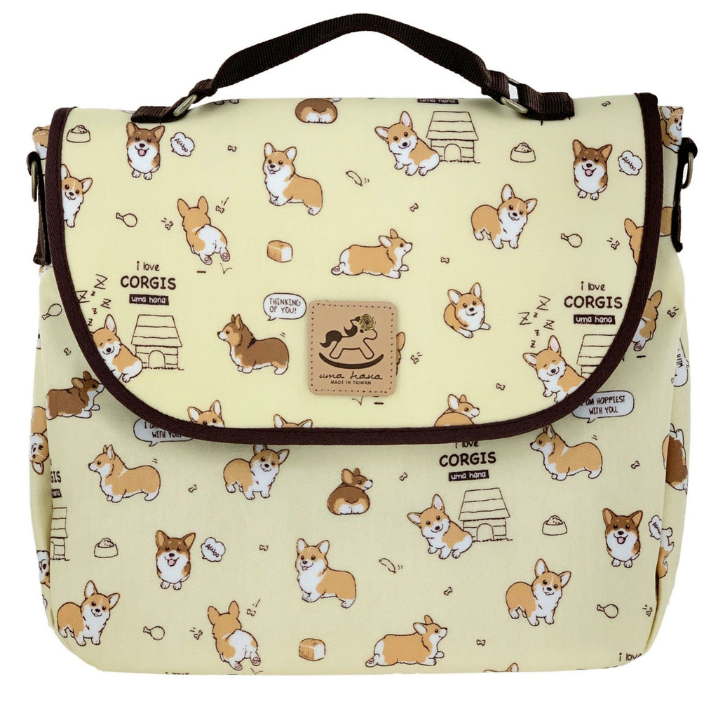 Cream Corgi Puppy Triple Usage Bag Triple Usage Bag Tworgis 