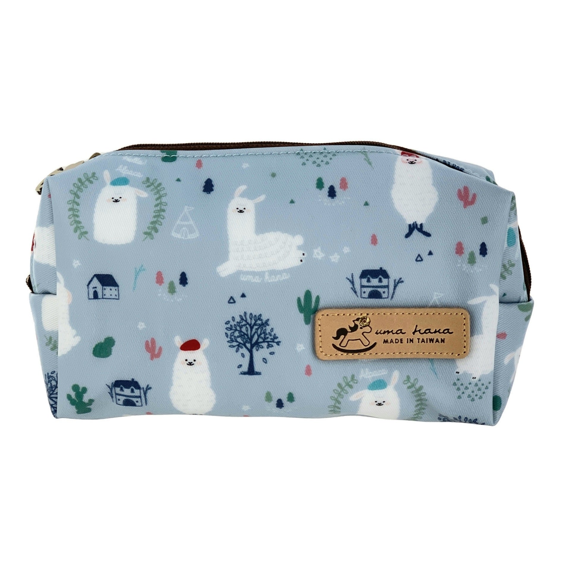 Gray Alpaca Rectangle Cosmetic Bag Cosmetic Bag Tworgis 