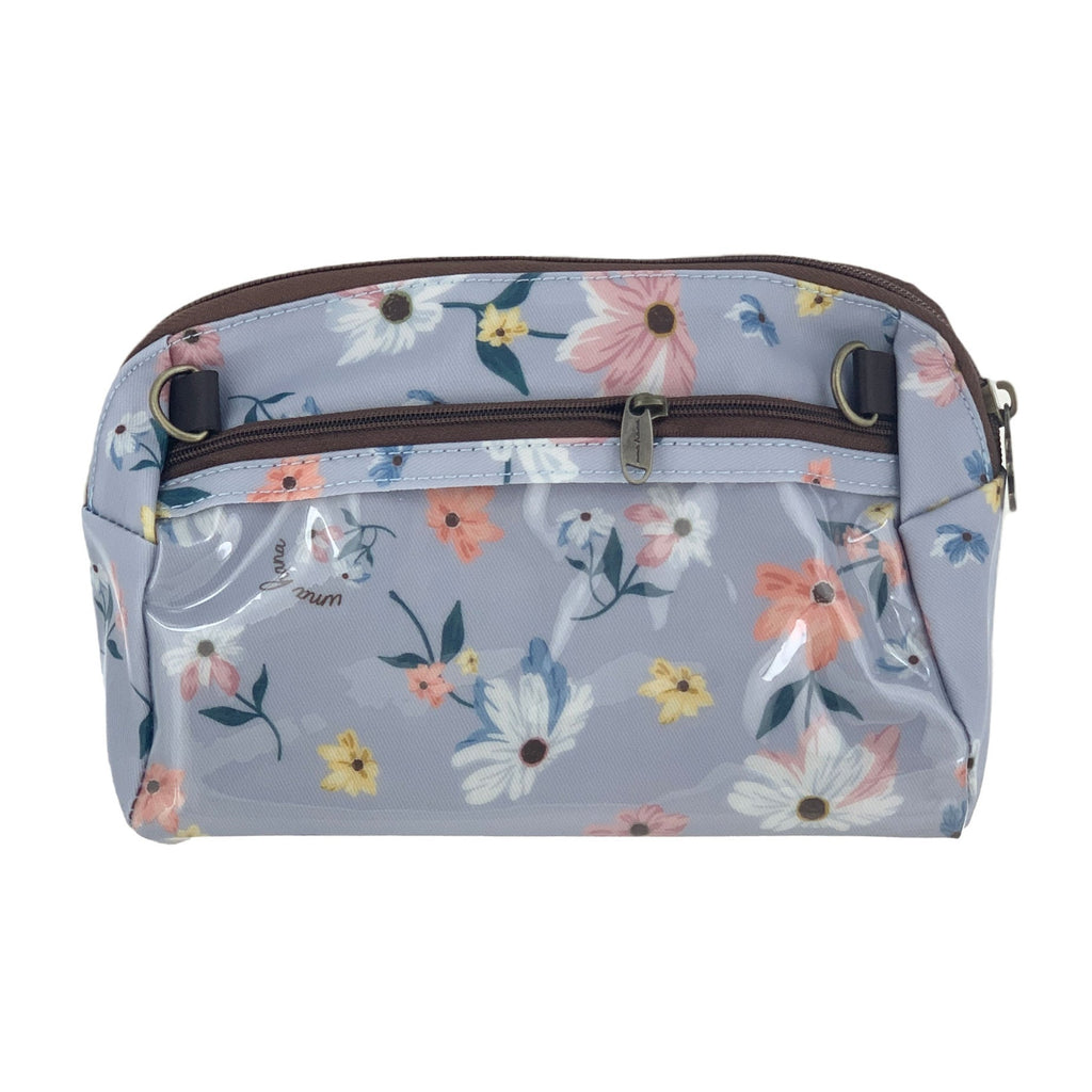 Gray Floral Meadows Mufe Crossbody Bag