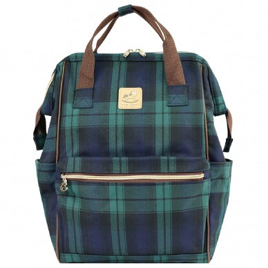 Green Blue Tartan Plaid Large Opening Backpack – Tworgis