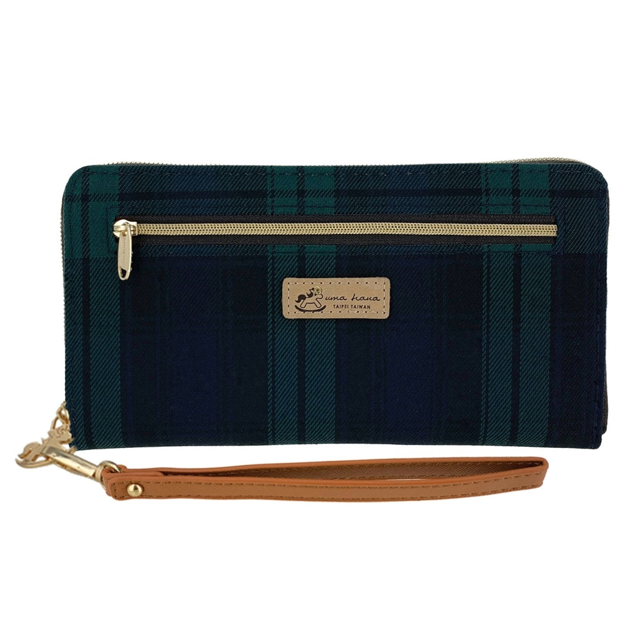 Green & Blue Tartan Plaid Wristlet Wallet – Tworgis