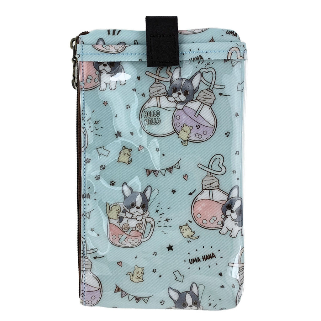 Green Boba Frenchie Phone Pouch